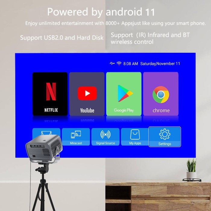 Máy Chiếu Mini 4K K670 Plus - Siêu Nét, Di Động, Trải Nghiệm Rạp Phim Tại Nhà
