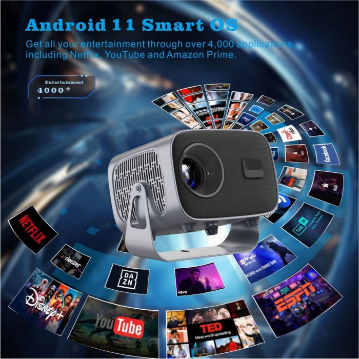 Máy Chiếu Mini 4K K670 Plus - Siêu Nét, Di Động, Trải Nghiệm Rạp Phim Tại Nhà