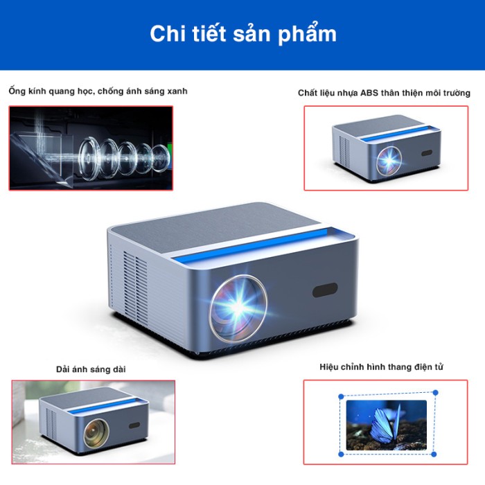 Máy Chiếu Mini Kaw K880, Xem Phim, Chơi Game, Thuyết Trình Tiện Lợi, Độ Sáng Tốt
