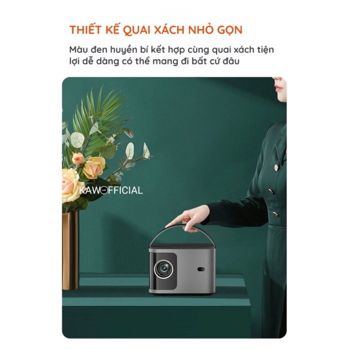 Máy Chiếu Mini KAW K660, Kích Thước Siêu Nhỏ, Dễ Dàng Mang Theo, Trình Chiếu Màn Hình Lớn