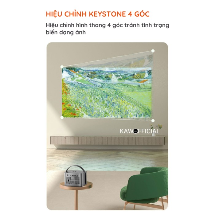 Máy Chiếu Mini KAW K660, Kích Thước Siêu Nhỏ, Dễ Dàng Mang Theo, Trình Chiếu Màn Hình Lớn