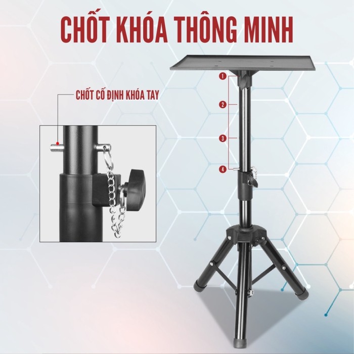 Giá Treo Máy Chiếu 3 Chân 1.8m, Chân Đế Vững Chãi, An Toàn Cho Máy Chiếu Của Bạn