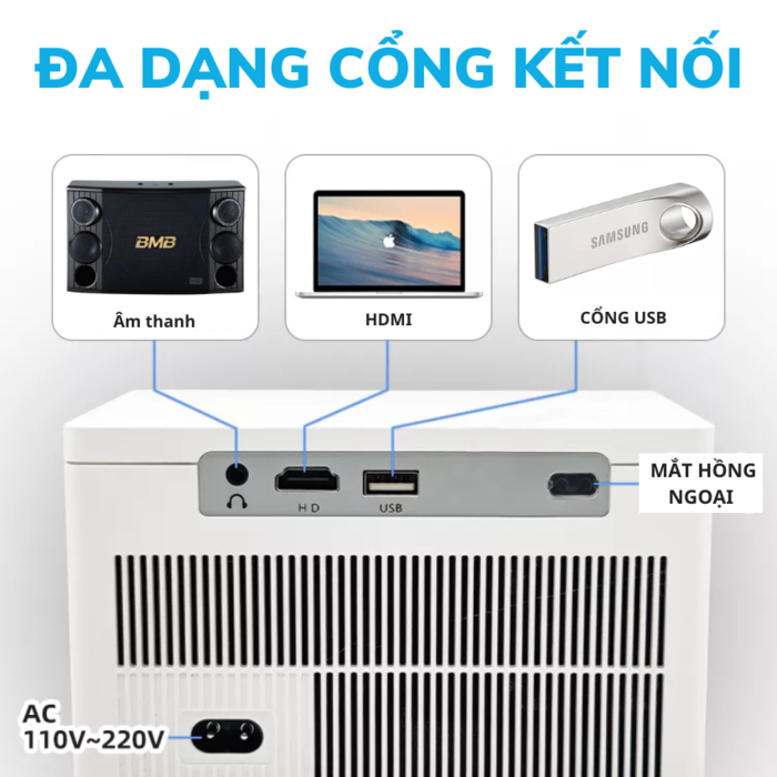 Máy chiếu 4K siêu nét Kaw K650 Plus, Công Nghệ Hình Ảnh Tiên Tiến, Tỷ Lệ Tương Phản Cao, Màu Sắc Rực Rỡ