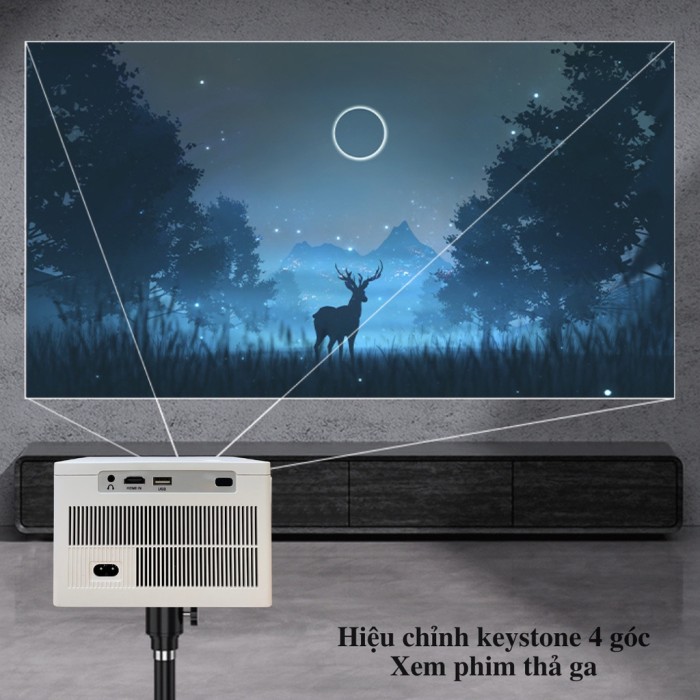 Máy chiếu 4K siêu nét Kaw K650 Plus, Công Nghệ Hình Ảnh Tiên Tiến, Tỷ Lệ Tương Phản Cao, Màu Sắc Rực Rỡ