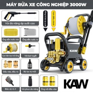 Máy Rửa Xe Công Nghiệp KAW 3000W Chính Hãng - Áp Lực Cao, Bền Bỉ, Hiệu Suất Vượt Trội