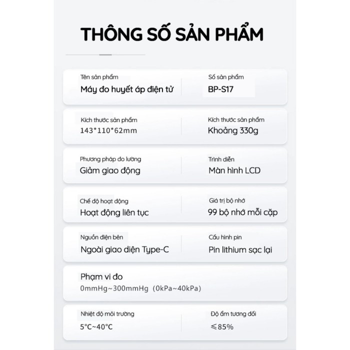 Máy Đo Huyết Áp KAW Cảm Biến Thông Minh - Đo Nhanh, Chính Xác, Tiện Lợi