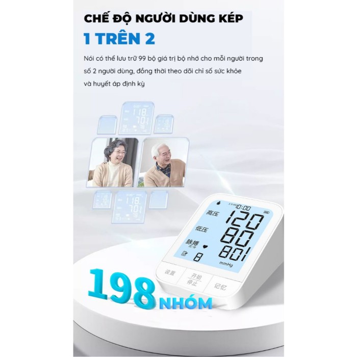 Máy Đo Huyết Áp KAW Cảm Biến Thông Minh - Đo Nhanh, Chính Xác, Tiện Lợi