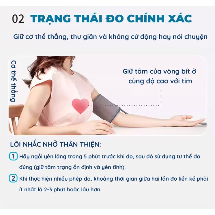 Máy Đo Huyết Áp KAW Cảm Biến Thông Minh - Đo Nhanh, Chính Xác, Tiện Lợi