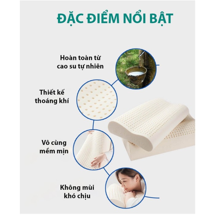 Gối Cao Su Non KAW cho Văn Phòng, Hỗ Trợ Cột Sống, Ngủ Ngon Tại Bàn Làm Việc
