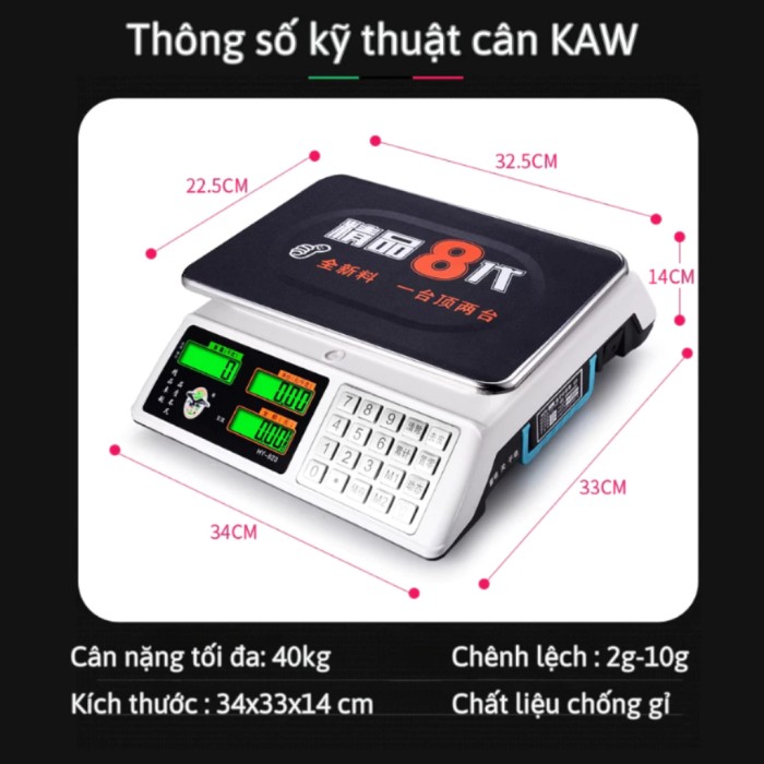Cân Tính Tiền Điện Tử KAW K550, Thiết Kế Bền Bỉ, Dung Lượng Lớn, Phù Hợp Kinh Doanh