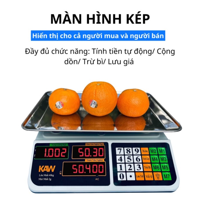 Cân Tính Tiền Điện Tử KAW K550, Thiết Kế Bền Bỉ, Dung Lượng Lớn, Phù Hợp Kinh Doanh