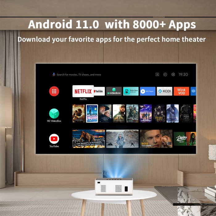 Máy Chiếu YDH M7 Smart 4K Chính Hãng, Giải Trí Thông Minh, Hình Ảnh Siêu Nét