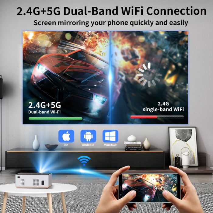 Máy Chiếu YDH M7 Smart 4K Chính Hãng, Giải Trí Thông Minh, Hình Ảnh Siêu Nét