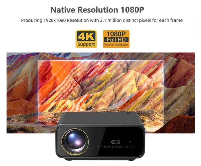 Máy Chiếu 4K WiFi, Hình Ảnh Siêu Mịn, Kết Nối Nhanh Chóng, Dễ Dàng Sử Dụng