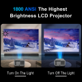 Máy Chiếu 4K Thực 1800 ANSI, Độ Sáng Ấn Tượng, Màu Sắc Rực Rỡ, Chi Tiết Tuyệt Hảo