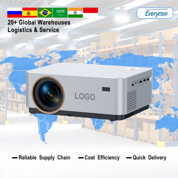 Máy Chiếu 4K Everycom X30W Pro, Android TV, WiFi, Auto Focus, Thông Minh, Tiện Lợi