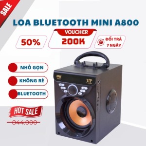 Loa Bluetooth Mini A800, Âm Thanh Stereo, Bass Trầm Ấm, Kết Nối Không Dây Ổn Định