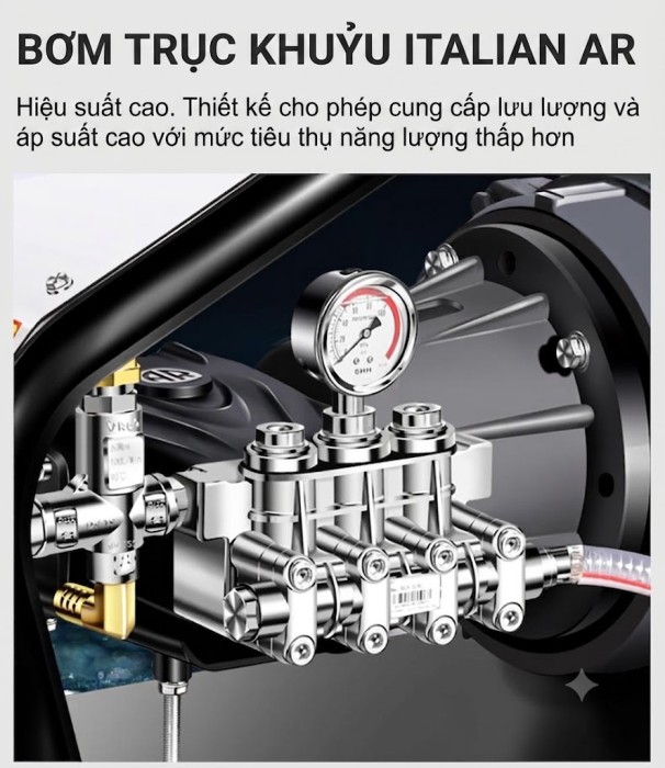 Máy Rửa Xe Cao Áp 3000W, Tiết Kiệm Thời Gian, Sức Mạnh Chuyên Nghiệp