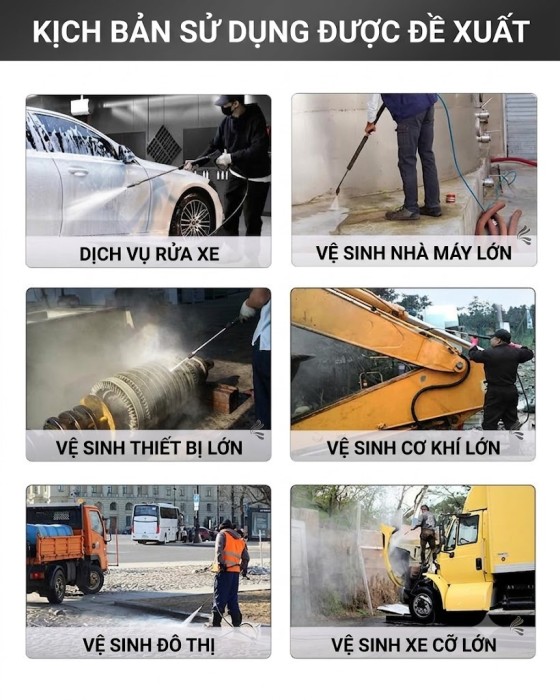 Máy Rửa Xe Cao Áp 3000W, Tiết Kiệm Thời Gian, Sức Mạnh Chuyên Nghiệp