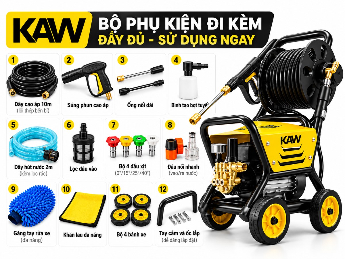 Máy rửa xe cao áp KAW K-333X