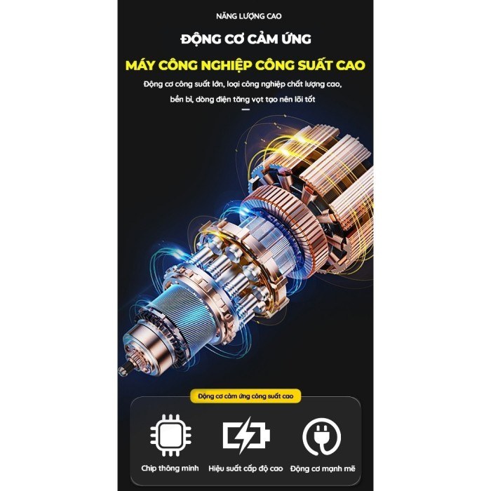 Động cơ cảm ứng công suất cao của máy rửa xe KAW K-333X.