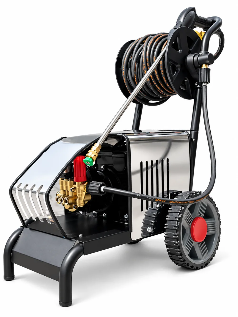 Máy rửa xe cao áp KAW K-333Z 4000W, cuộn dây quay tay, dây cao áp 15m