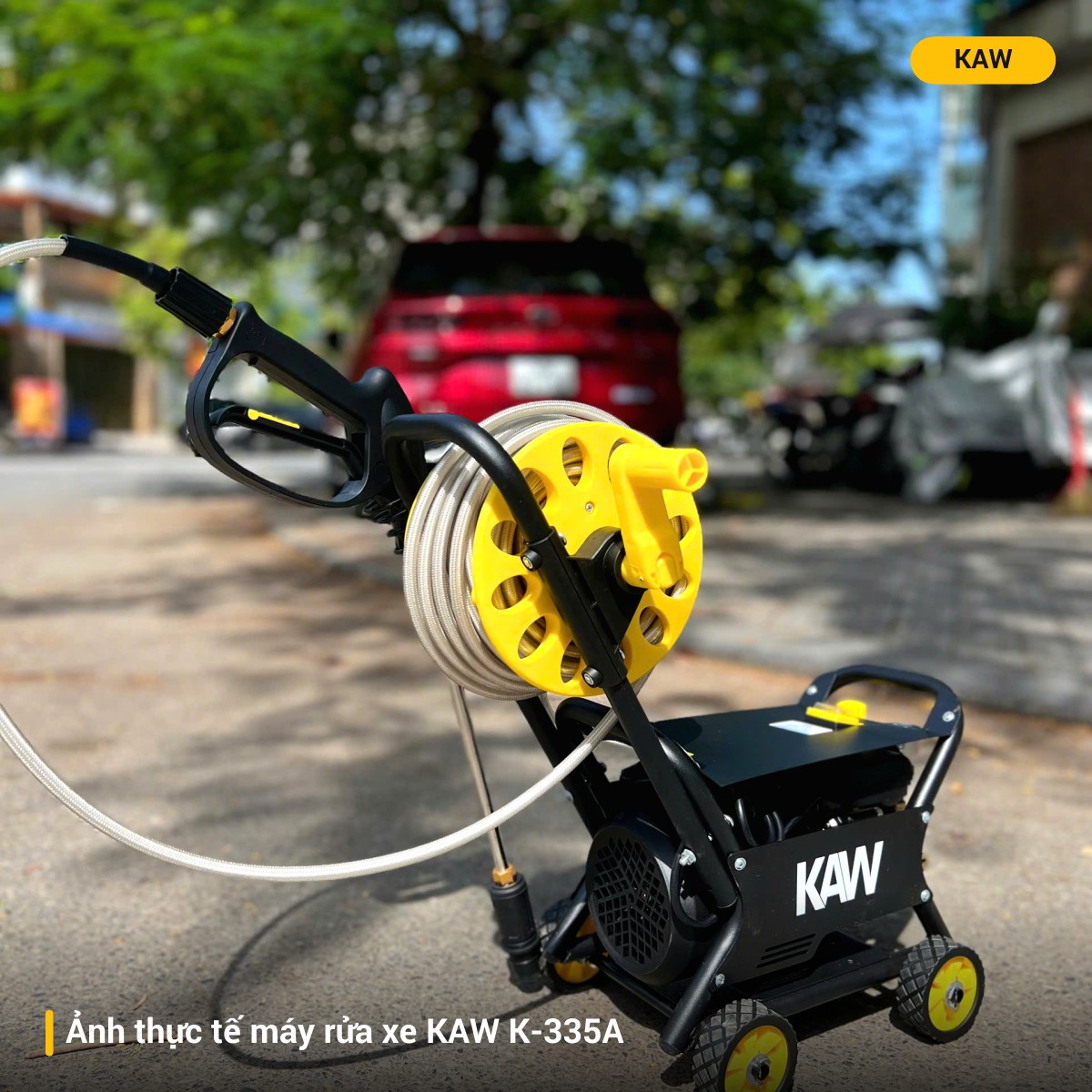 Ảnh thực tế máy rửa xe cao áp KAW K-335A.